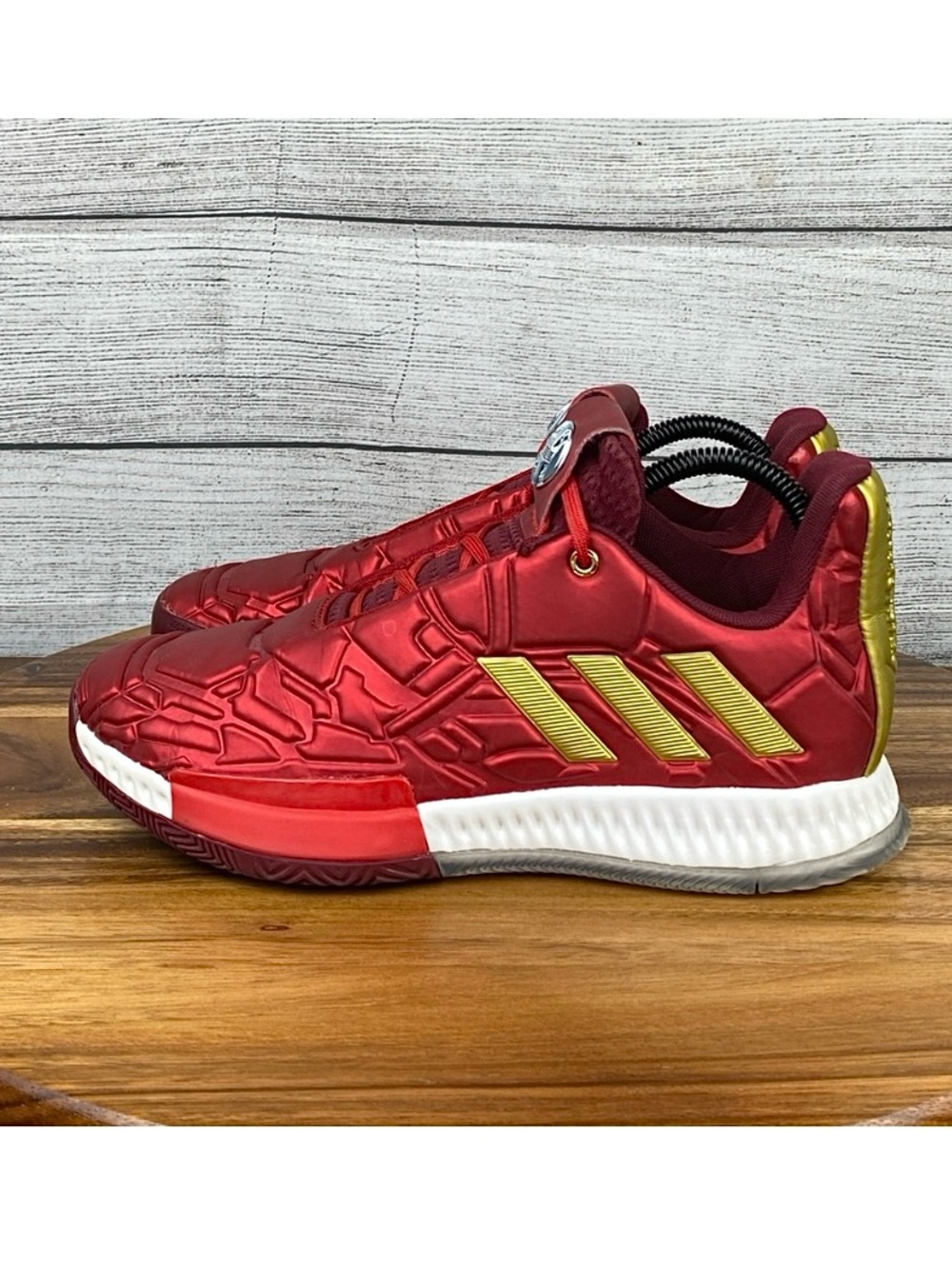 Adidas x Marvel Harden Volume 3 Iron Man Basketball Shoes EG2626 Youth Size 6